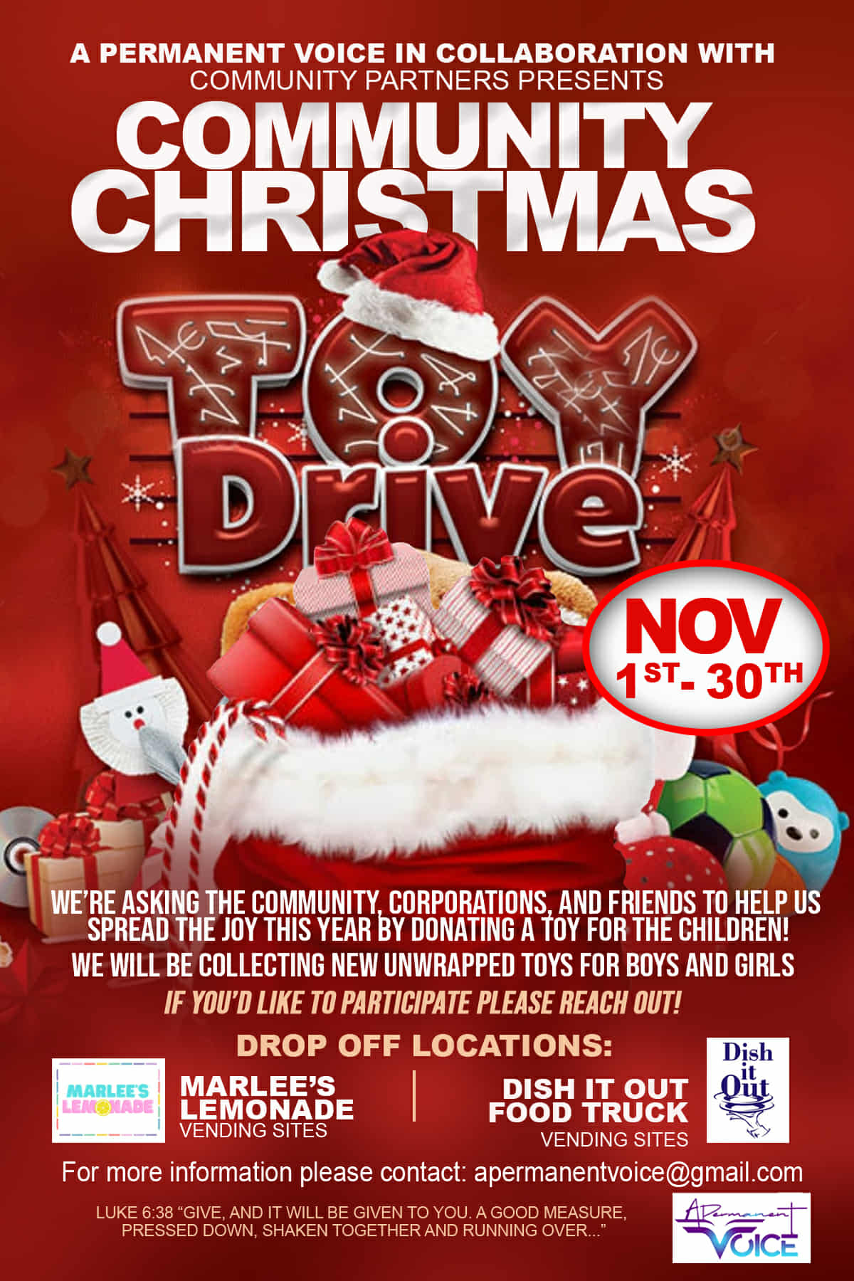 APV - Toy Drive 2025 Flyer