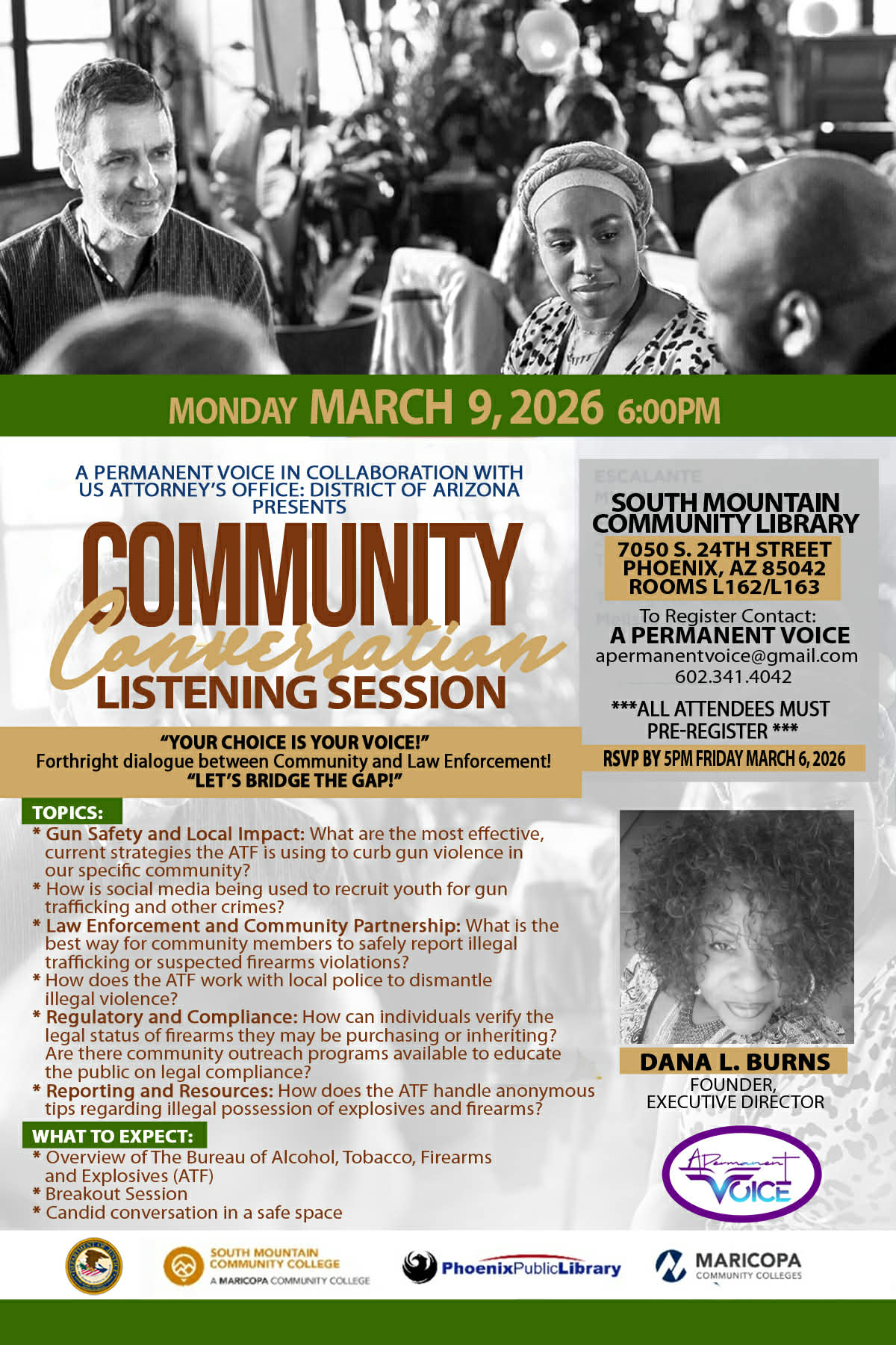 Community Conversation Listening Session March 9 2026 w ATF